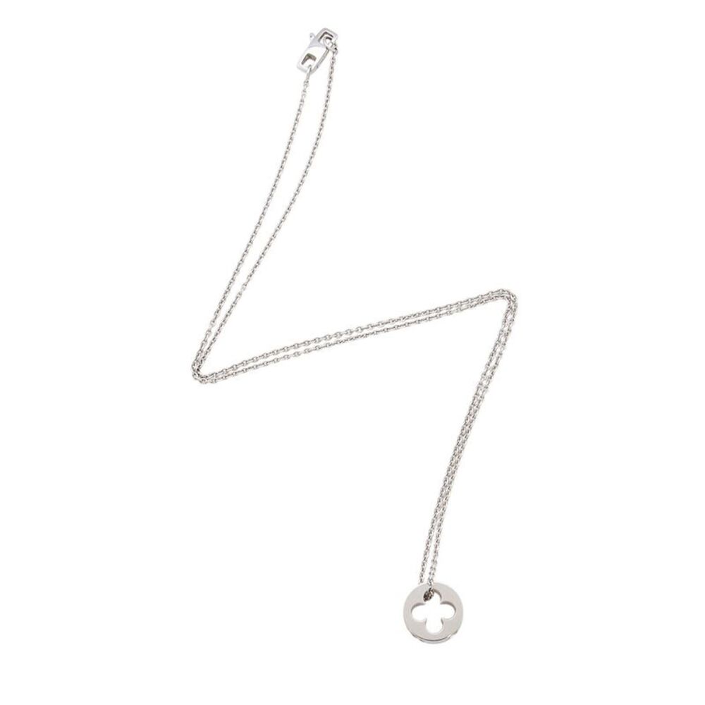 Louis Vuitton 18k White Gold Empreinte Pendant Necklace